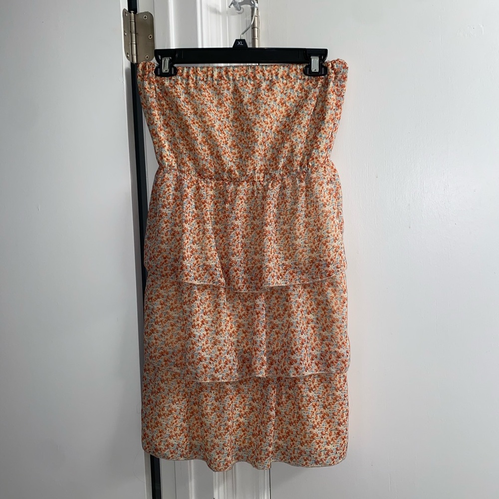 Floral Strapless Dress